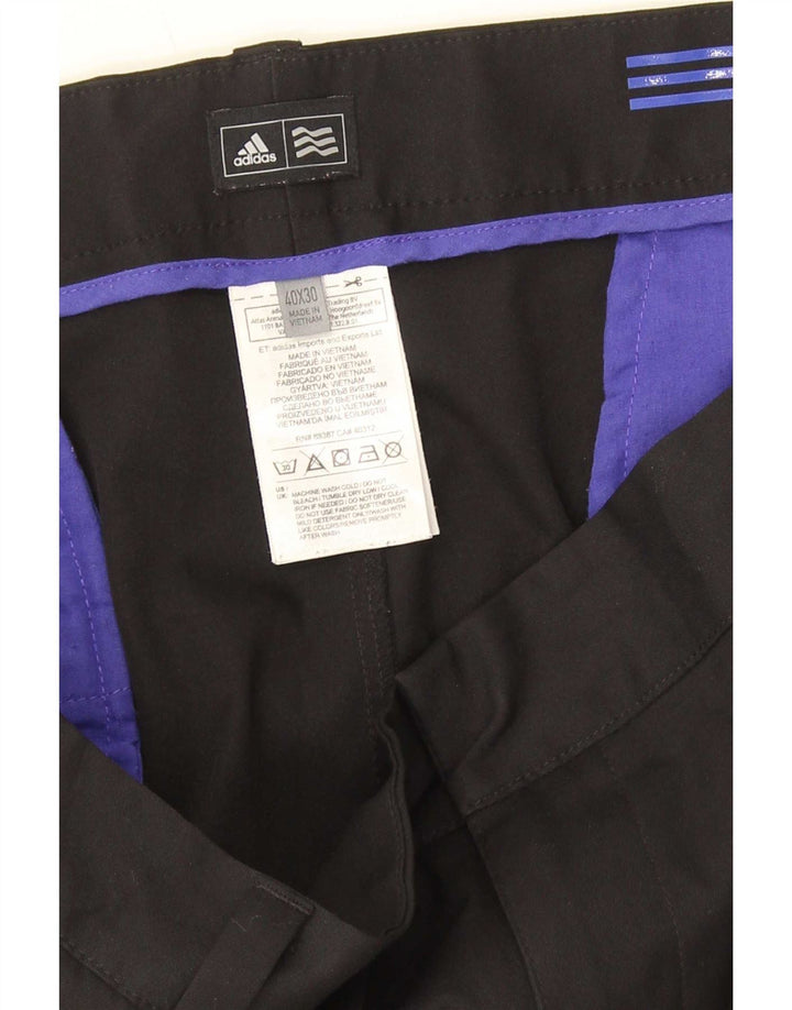 Adidas Pantalon de Costume Droit Homme W40 L30 Noir Polyester