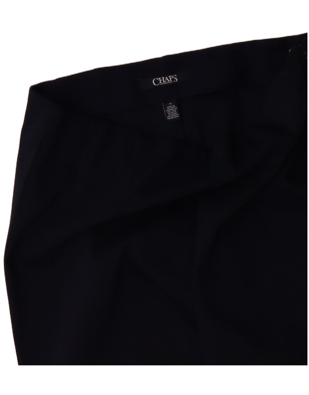 CHAPS Pantalon droit décontracté pour femme US 10 Large W32 L31 Bleu marine