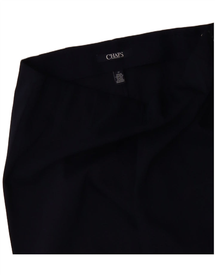 CHAPS Pantalon droit décontracté pour femme US 10 Large W32 L31 Bleu marine