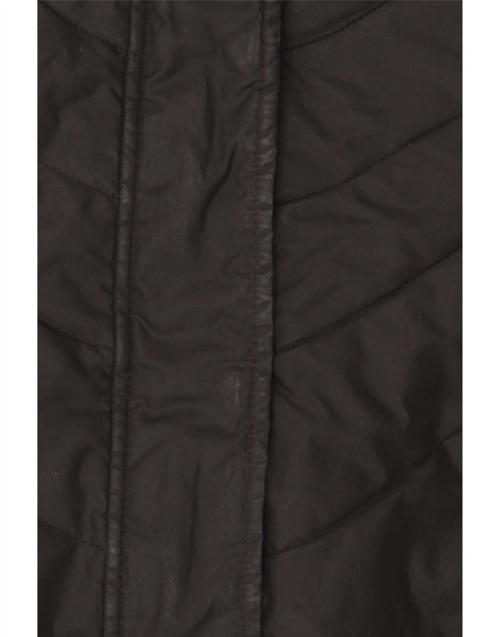 Jack Wolfskin Manteau rembourré à capuche pour femme UK 10 Petit Noir Polyester