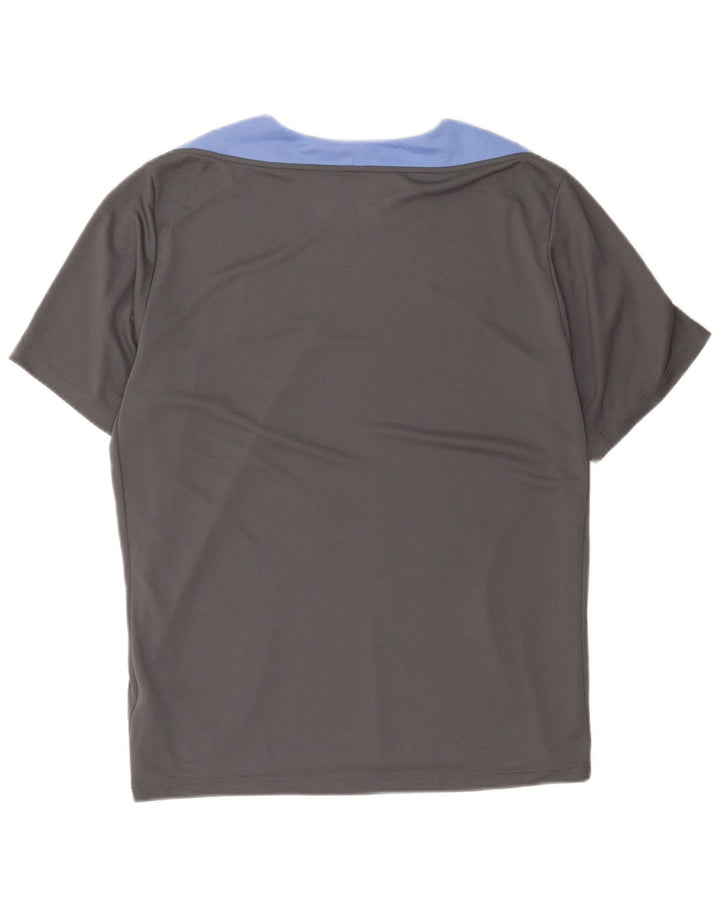 Nike Hommes Dri Fit T-Shirt Haut XL Gris Colorblock Polyester