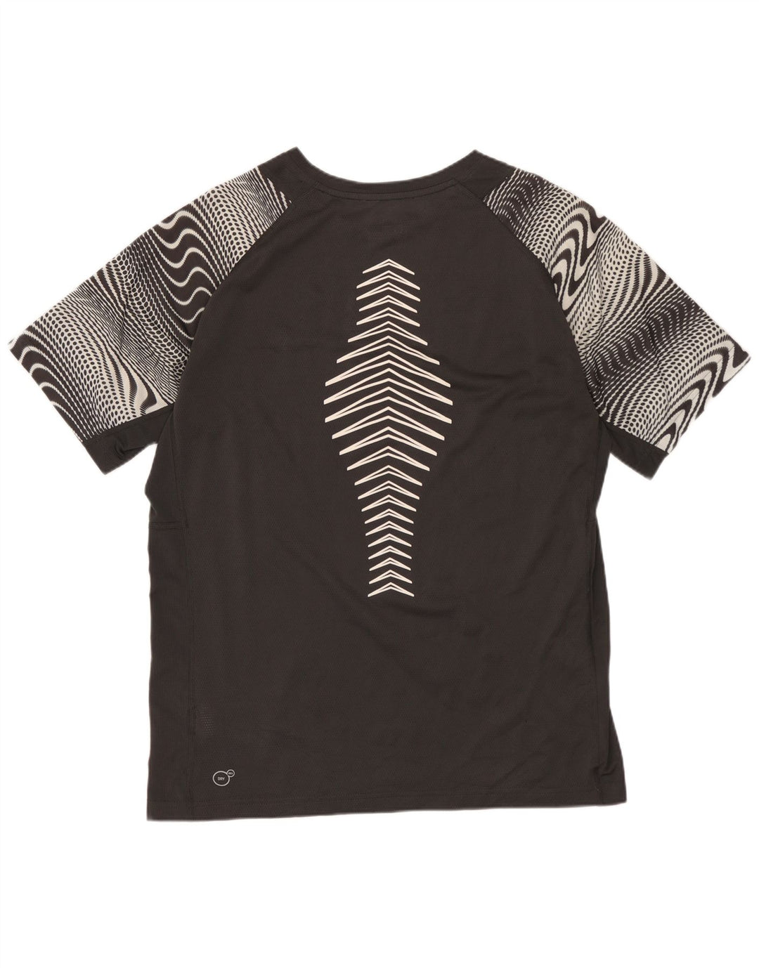 PUMA T-Shirt Graphique Homme Gris Moyen Géométrique Polyester