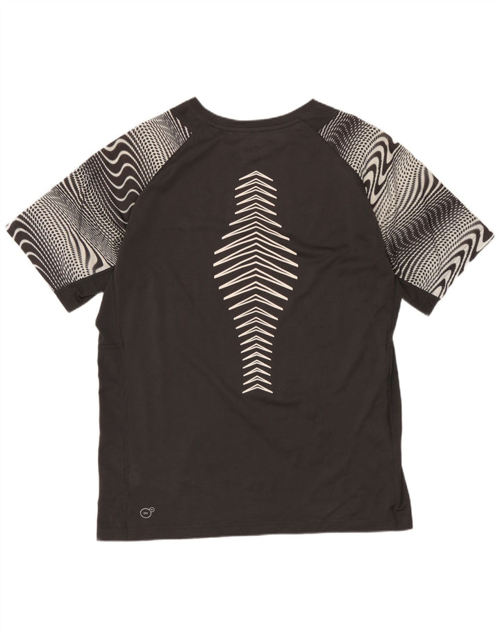 PUMA T-Shirt Graphique Homme Gris Moyen Géométrique Polyester