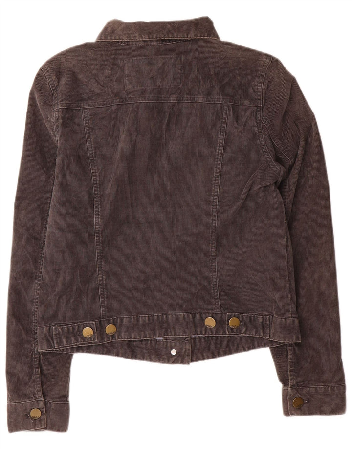 Gap Veste courte en velours côtelé pour femme UK 14 Coton gris moyen