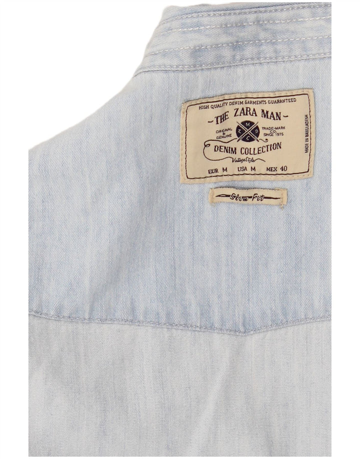 Chemise En Jean Bleu Moyen | Zara Homme