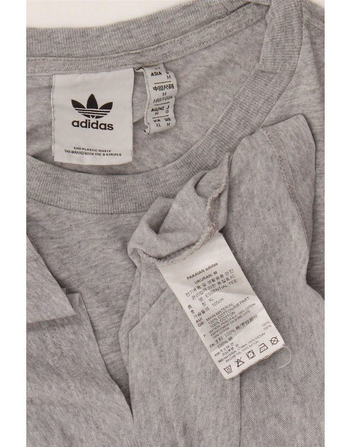 Adidas T-Shirt Homme Gris Moyen Moucheté Coton