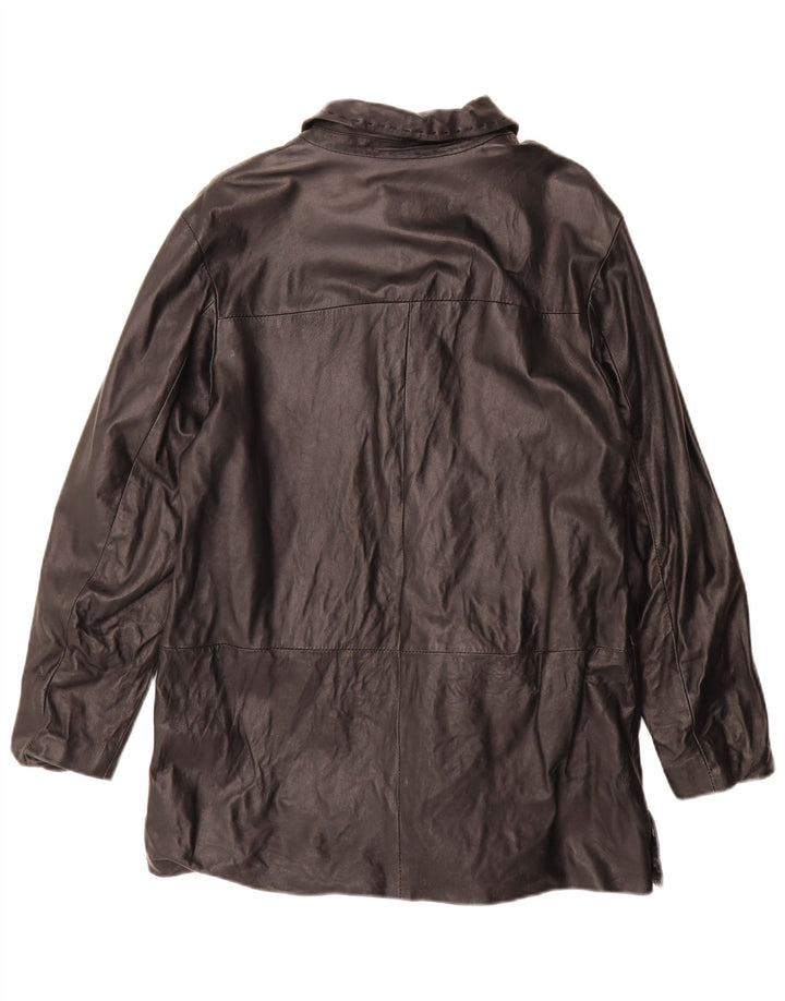 Manteau en cuir femme vintage IT 48 XL Cuir noir