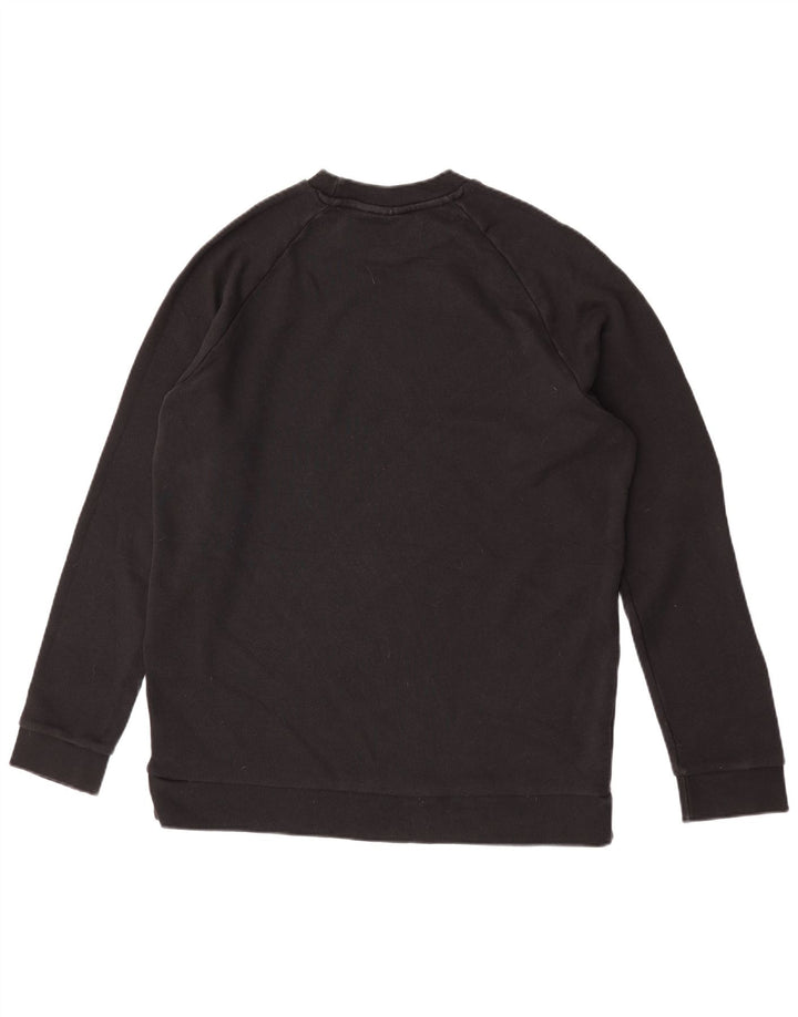 Adidas Sweat-shirt graphique pour homme en coton noir Taille L