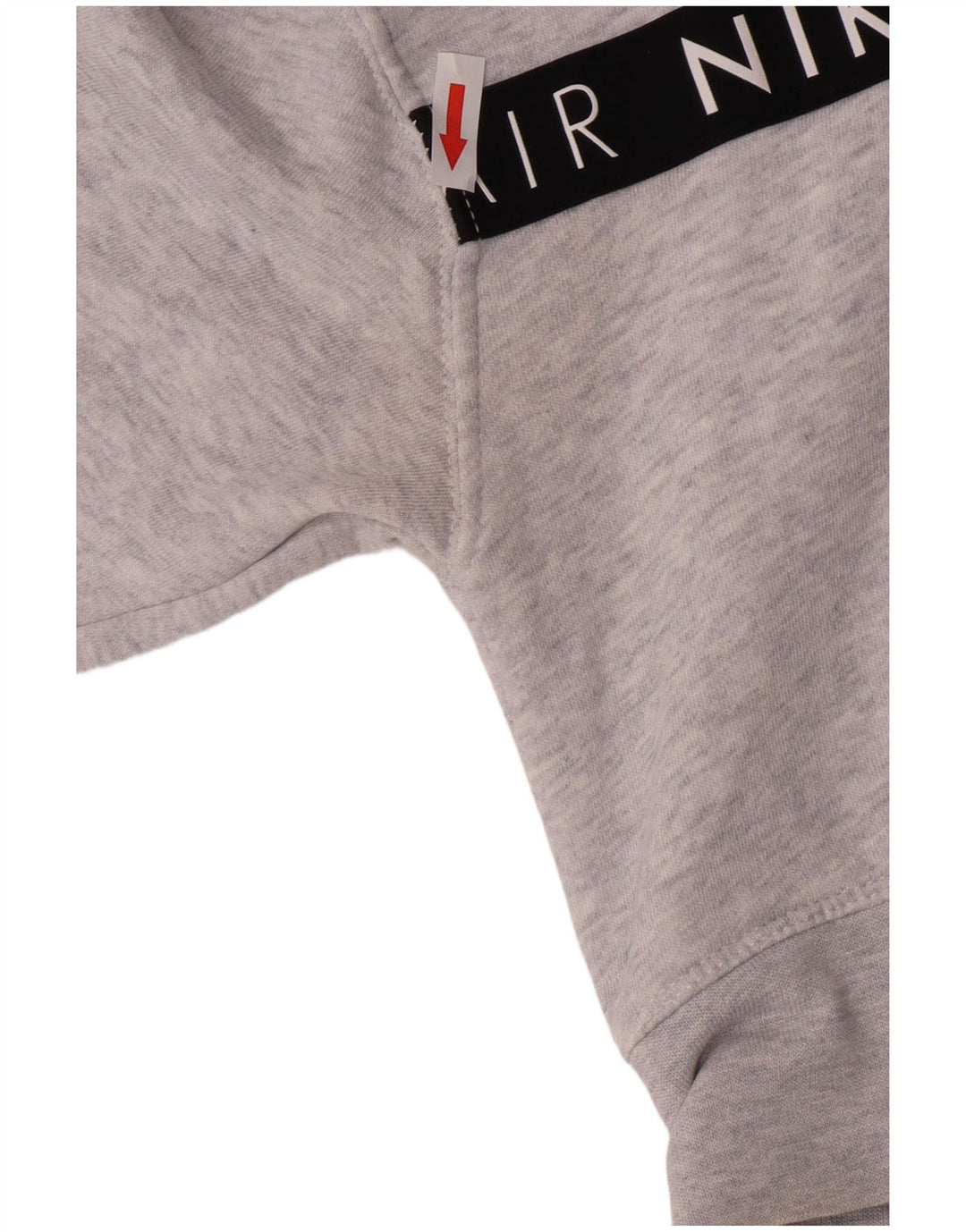 Nike Womens Crop Graphic Sweatshirt Jumper UK 10 Petit Gris Moucheté