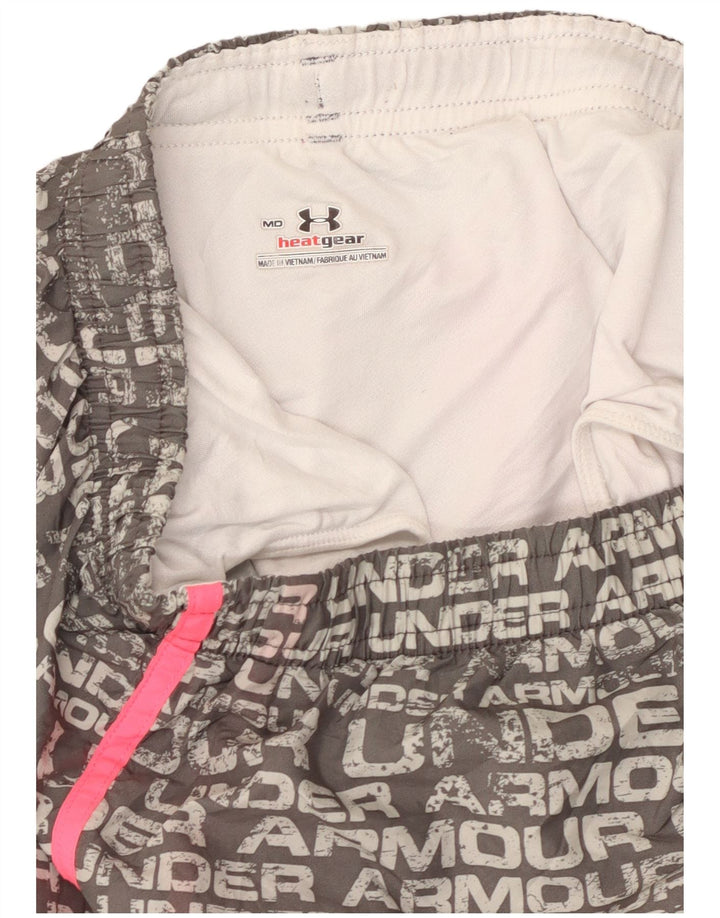 UNDER ARMOUR Short de sport Heat Gear Graphic pour femme UK 14 Gris moyen