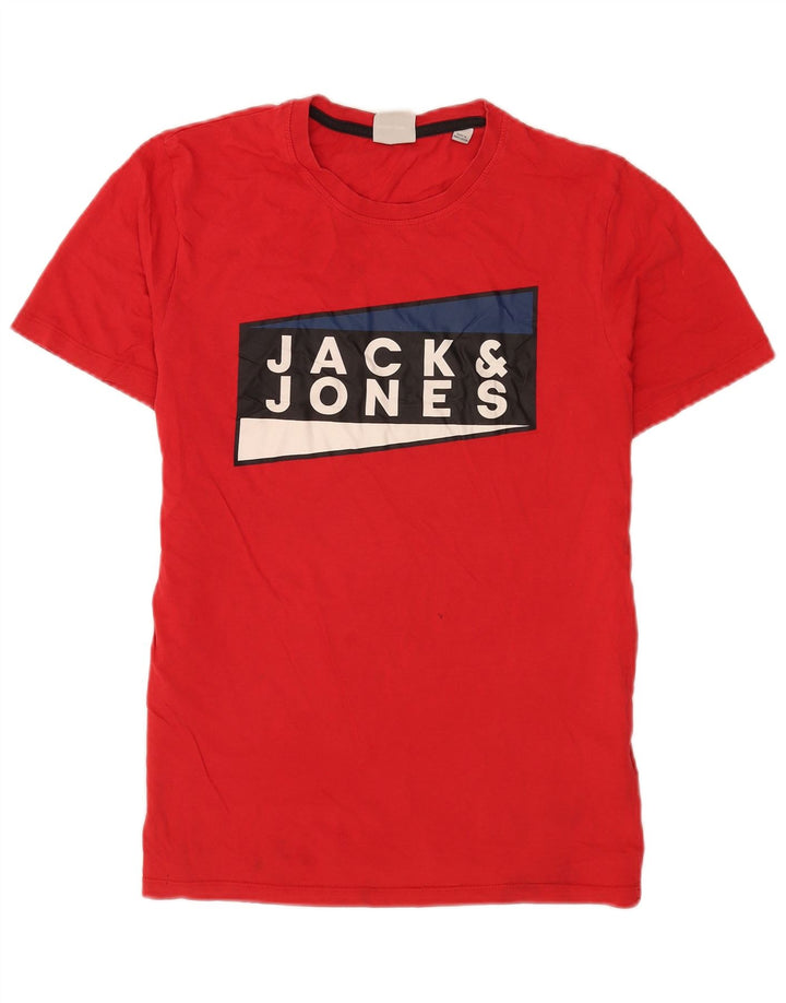 Jack & Jones T-Shirt Graphique Homme Rouge Moyen Coton
