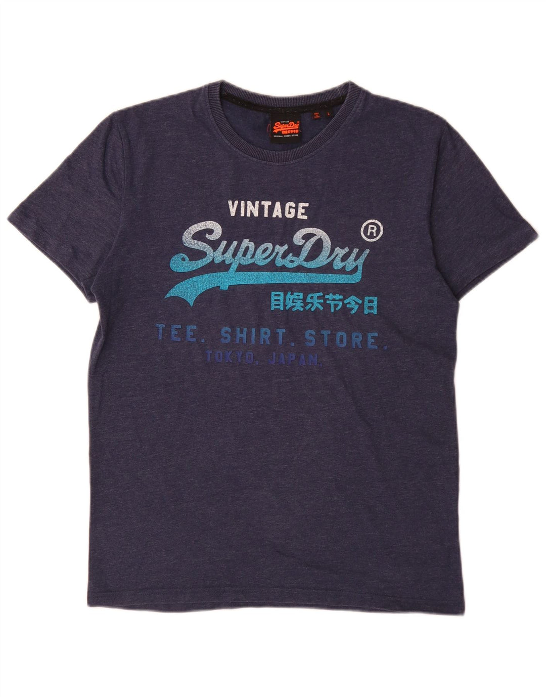 Superdry T-shirt graphique pour homme, grand, bleu marine