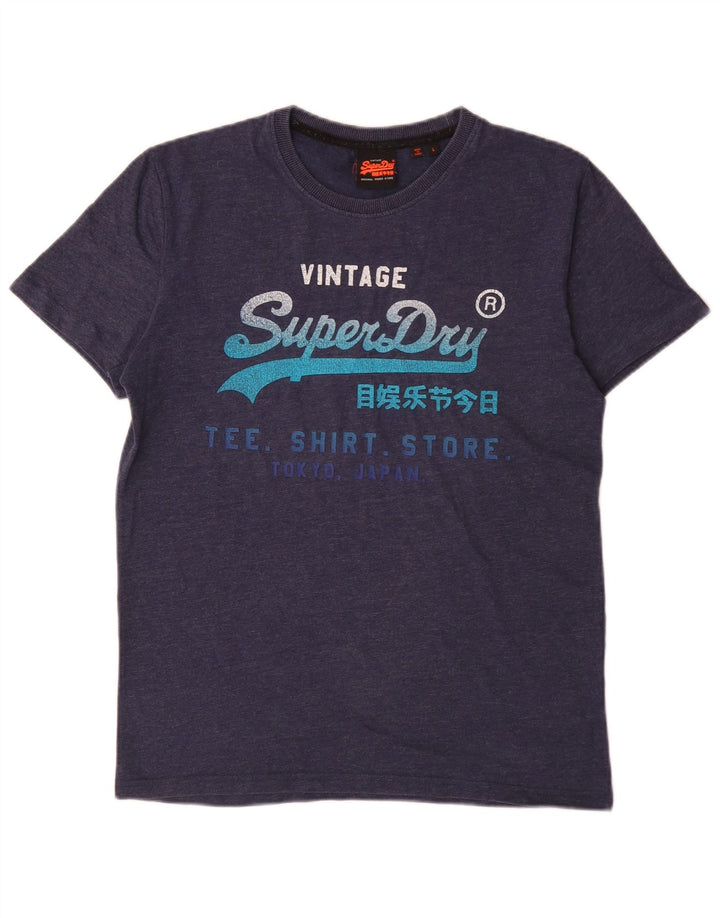 Superdry T-shirt graphique pour homme, grand, bleu marine