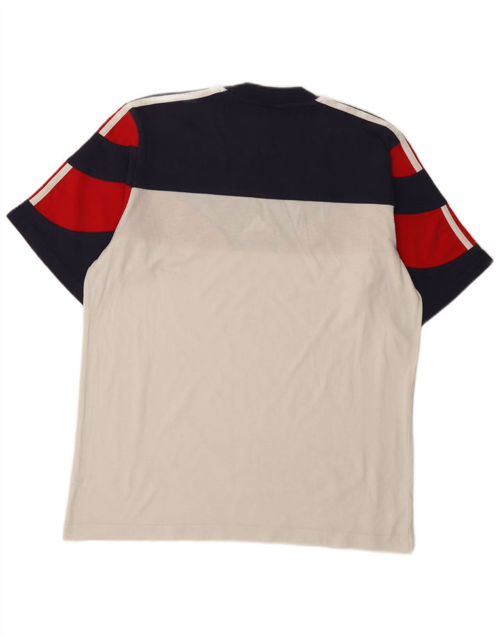 Adidas T-Shirt Homme Top UK 40/42 Moyen Multicolore Colourblock Coton