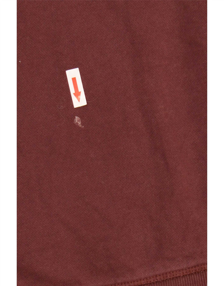 Zara Pull à capuche pour homme Petit coton marron