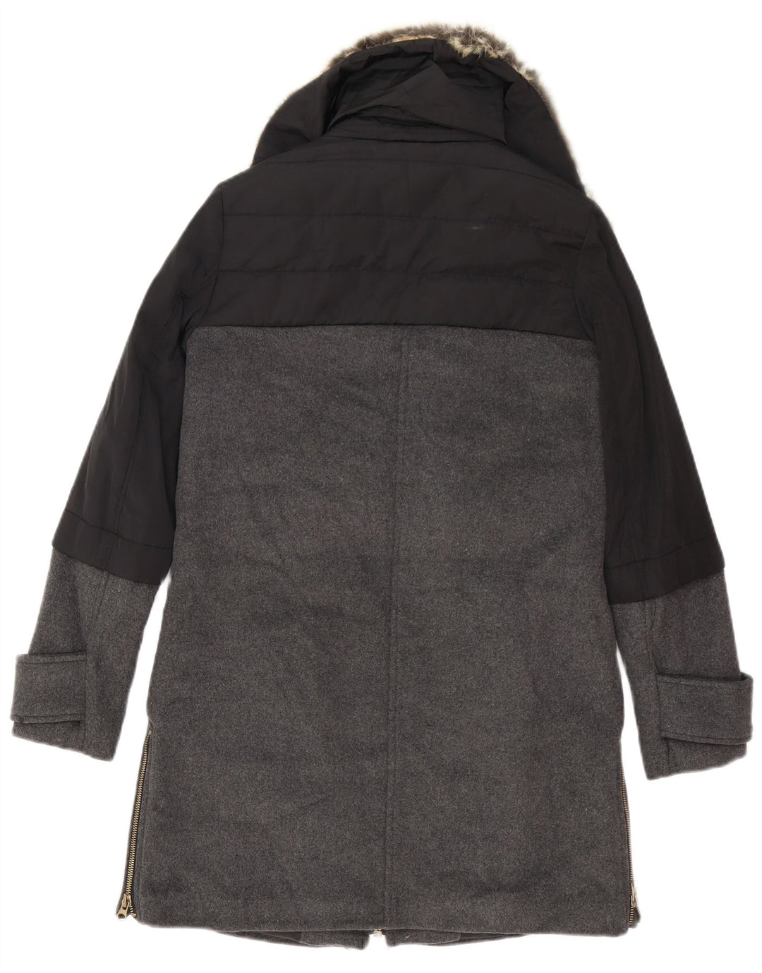 Zara Manteau surdimensionné pour femme UK 6 XS Noir Colourblock