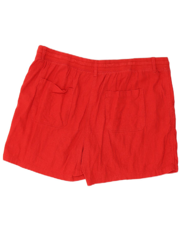 Marks & Spencer Short décontracté pour femme UK 16 Large W38 Lin rouge