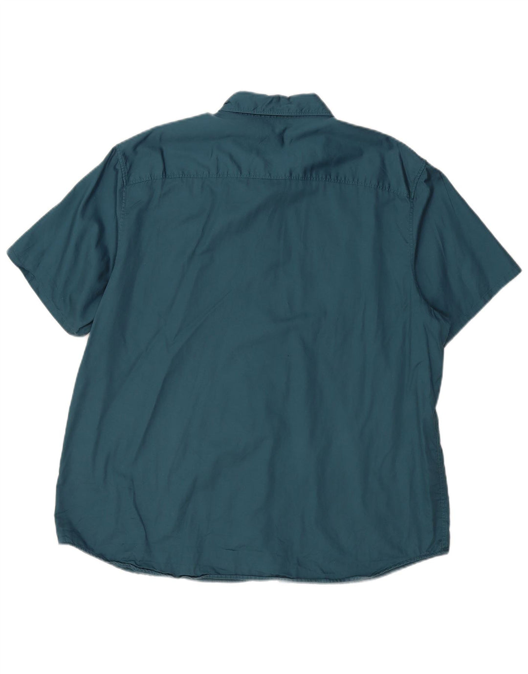 CALVIN KLEIN Mens Short Sleeve Shirt 2XL Blue Cotton