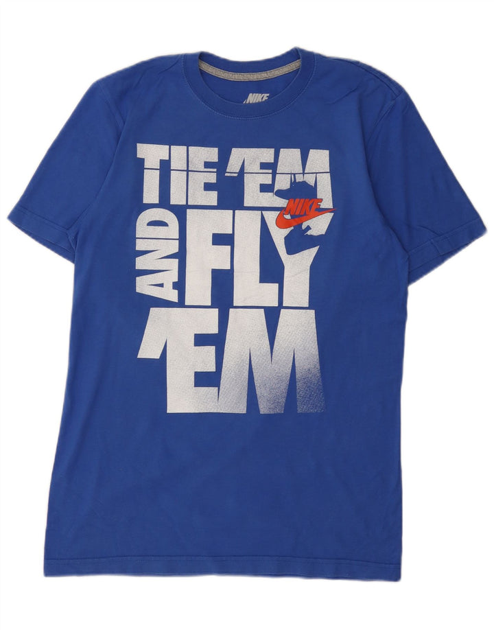 Nike T-shirt graphique coupe classique pour homme, petit, bleu