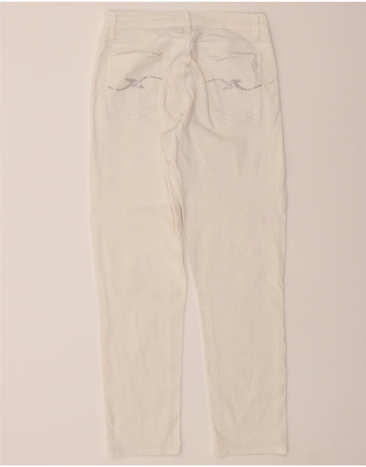TRUSSARDI Womens Slim Jeans W26 L27 White Vintage Trussardi and Second-Hand Trussardi from Messina Hembry 