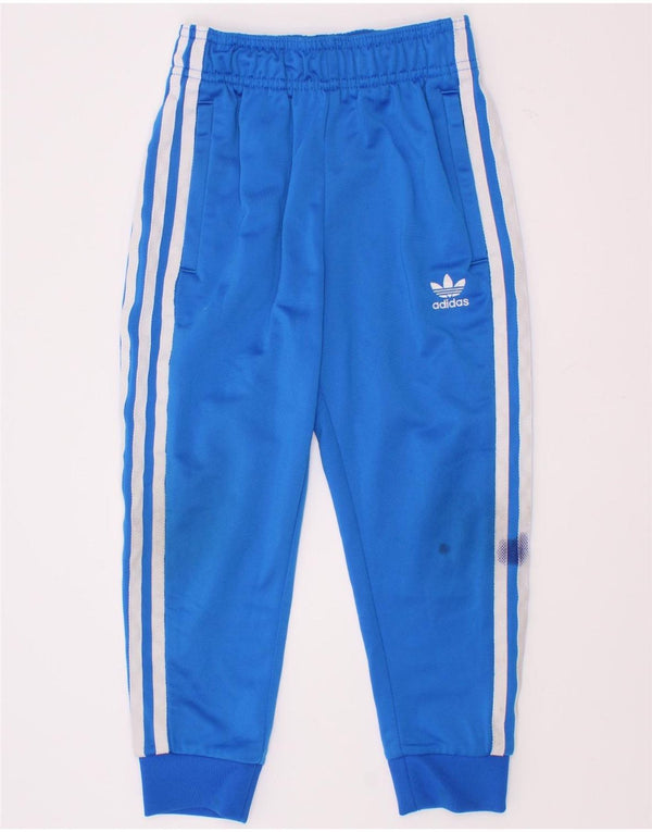 Adidas Pantalon de survêtement garçon Joggers 5-6 ans Bleu Polyester
