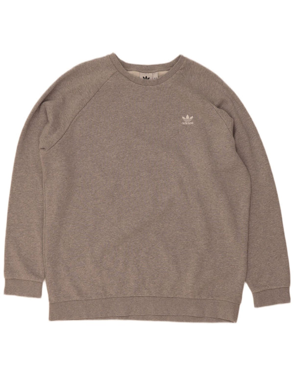 Adidas Sweat-shirt pour homme XL Gris Coton