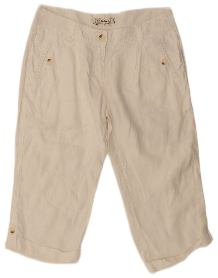 Fat Face Pantalon Capri Homme UK 10 Small W32 L23 Blanc