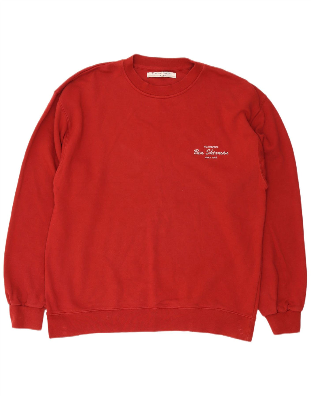 BEN SHERMAN Sweat-shirt pour homme en coton rouge 2XL