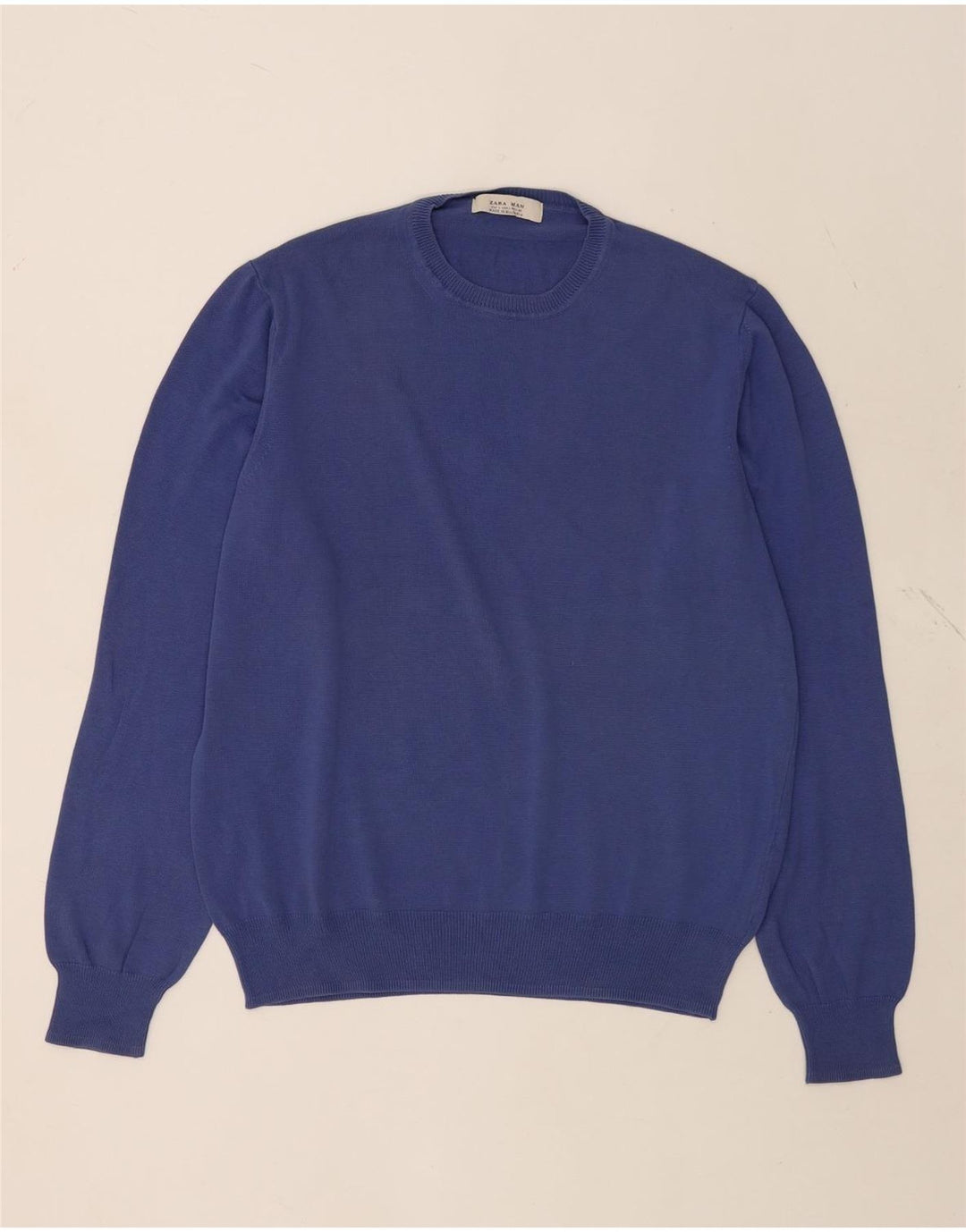 Zara Pull à col rond pour homme, grand bleu