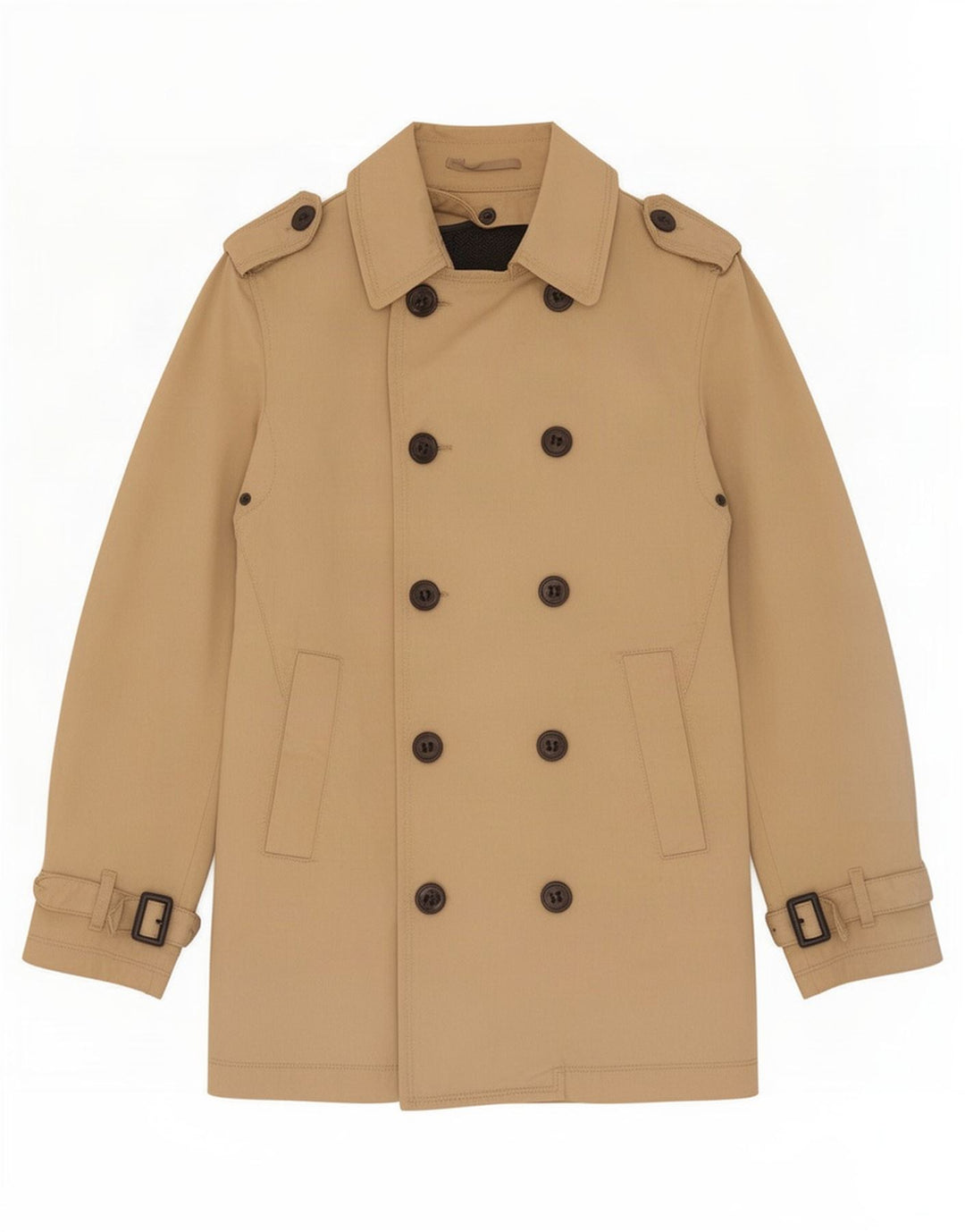 Zara Trench Homme UK 36 Petit Beige Polyester