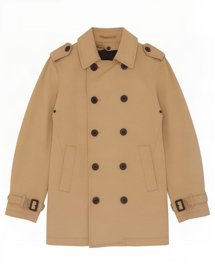 Zara Trench Homme UK 36 Petit Beige Polyester