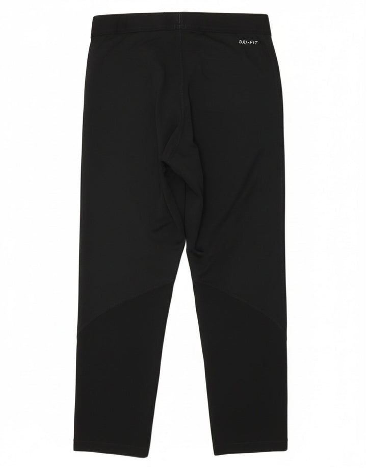 NIKE Womens Dri Fit Graphic Capri Leggings UK 12 Medium  Black Polyester