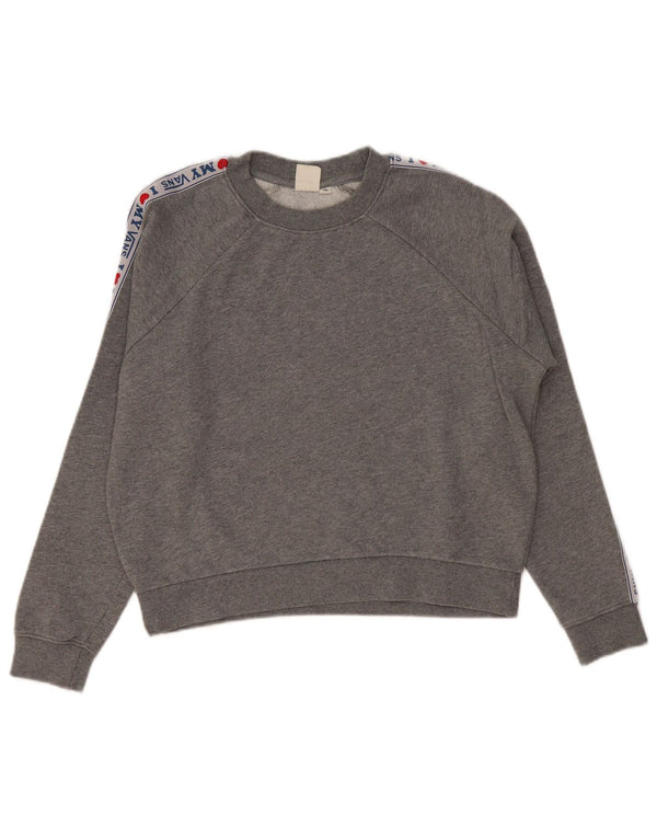 Vans Sweat-shirt graphique surdimensionné pour femme UK 6 XS Gris Colorblock