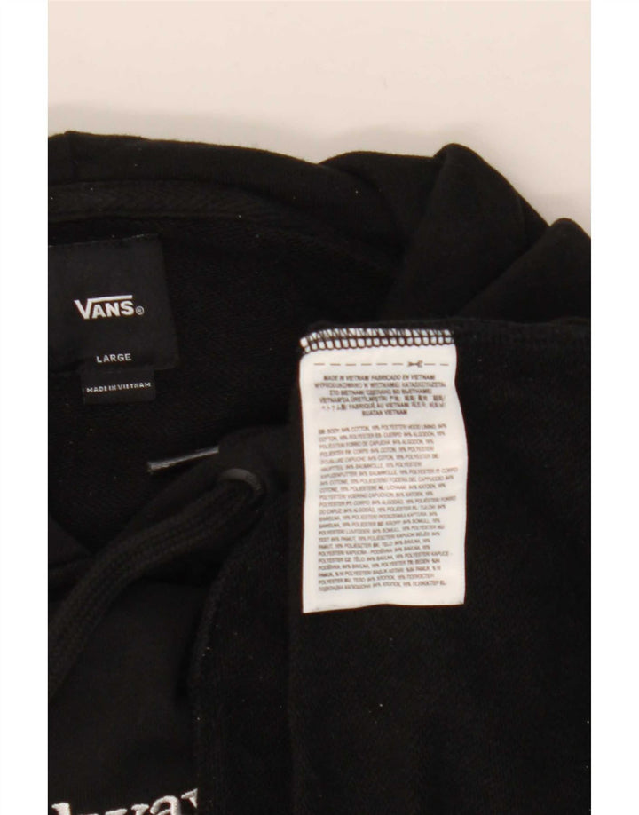 Vans Pull à capuche graphique pour hommes, grand coton noir