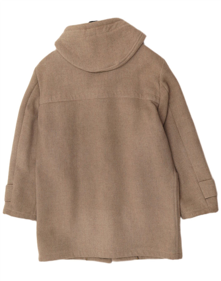 Zip Homme Duffle Coat à capuche UK 38 Laine Gris Moyen