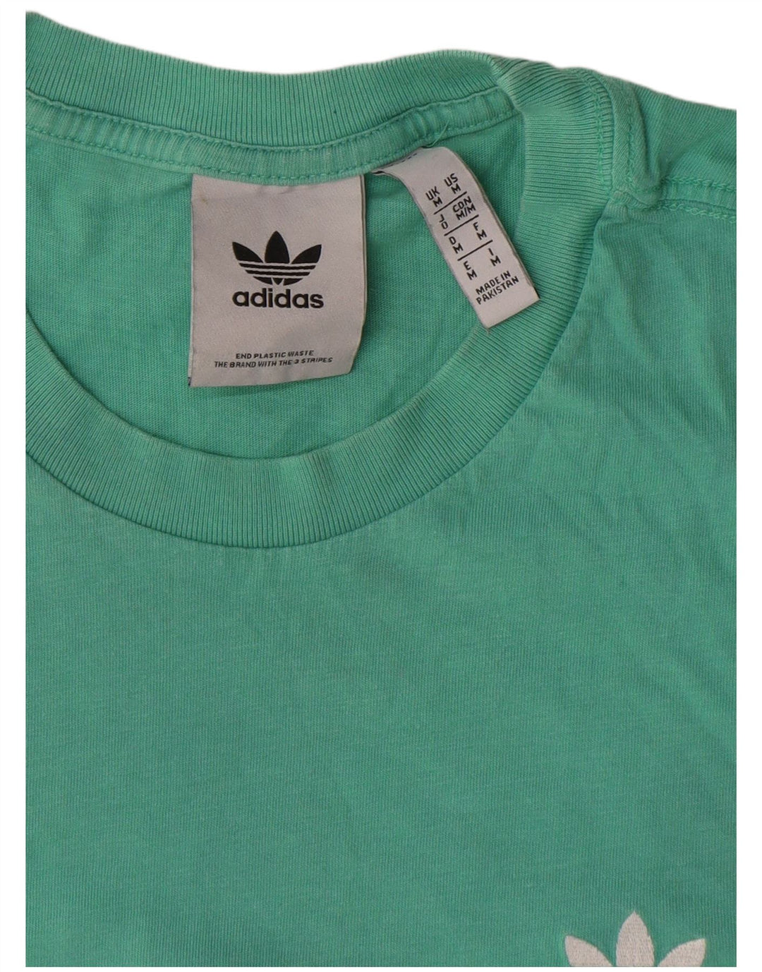 Adidas T-shirt graphique pour homme en coton turquoise moyen