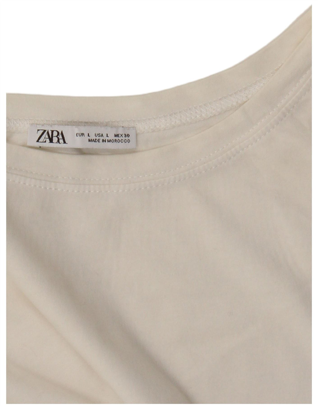 Zara Womens Crop T-Shirt Top UK 16 Grand Blanc
