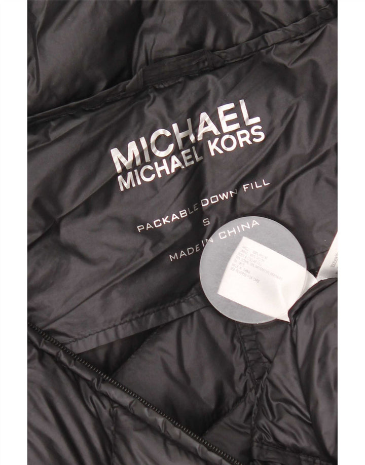 Michael Kors Veste rembourrée pour femme UK 10 Petit nylon noir