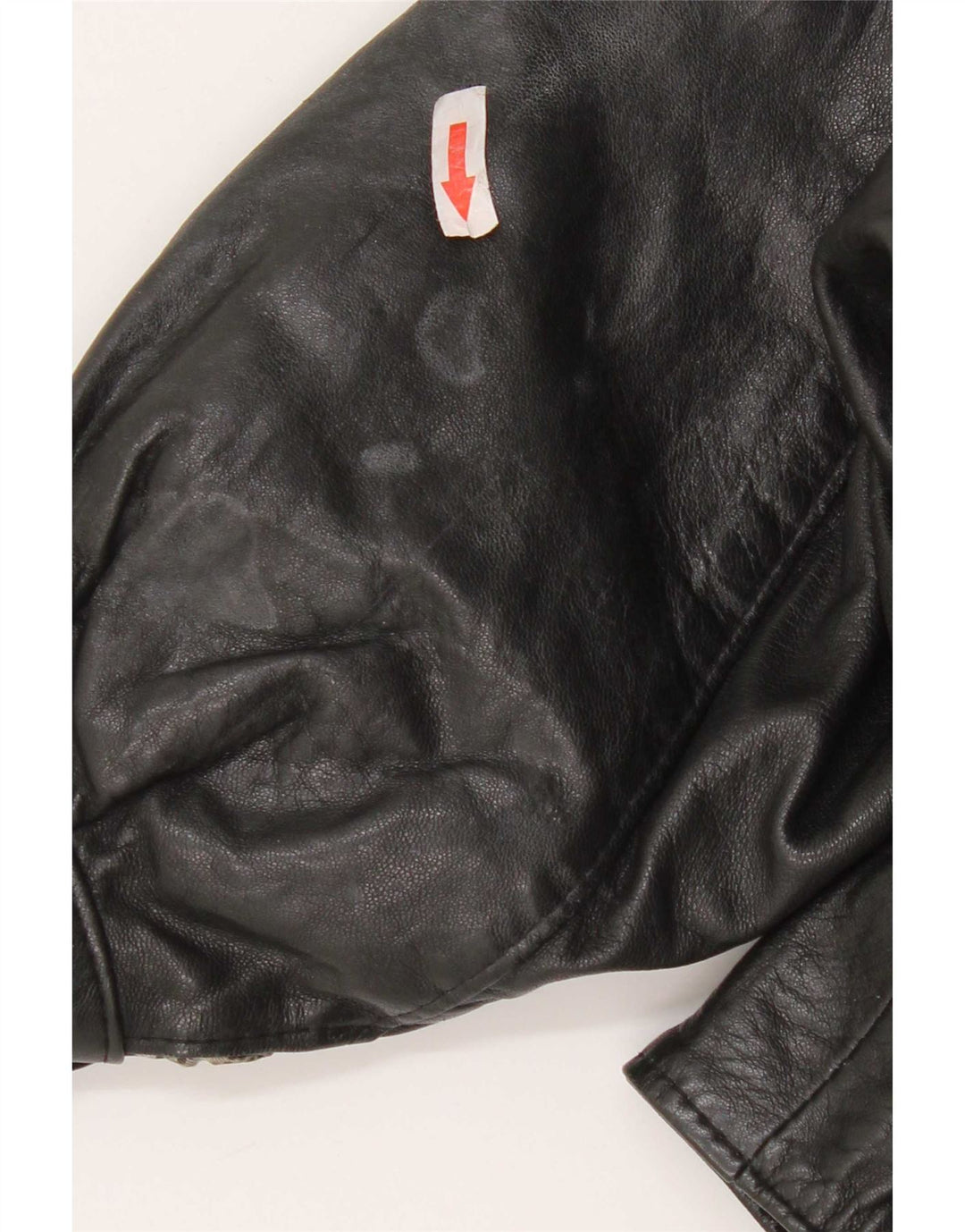 veste en cuir vintage filles 7-8 ans cuir noir moyen