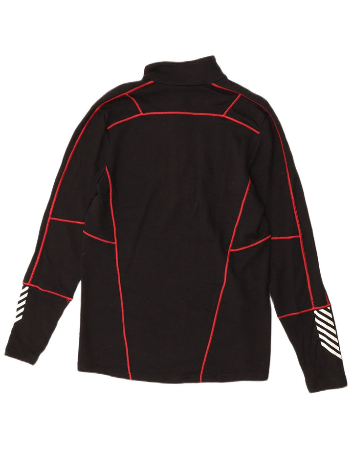 Helly Hansen Haut de survêtement à col zippé pour homme Noir moyen géométrique