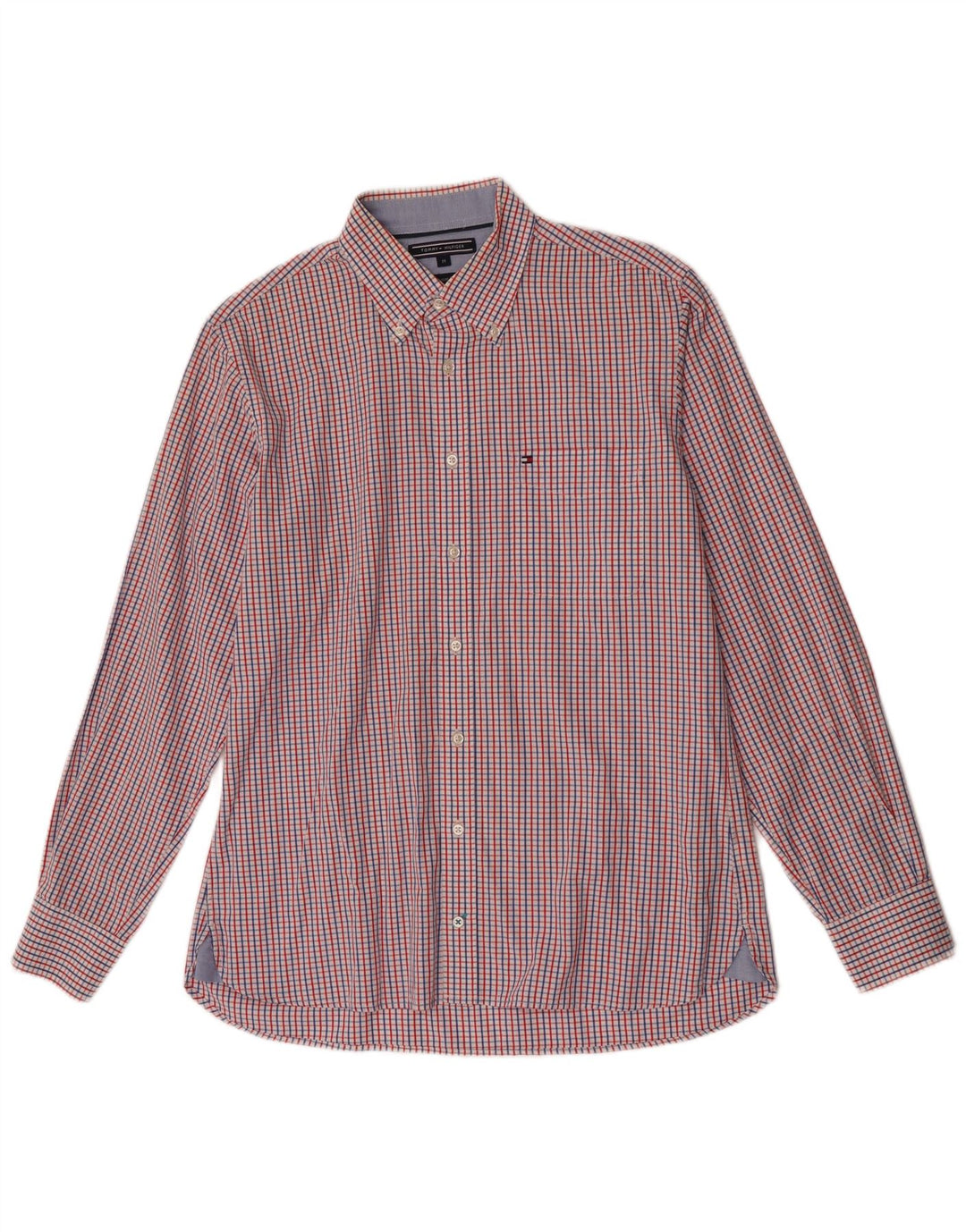 Tommy Hilfiger Chemise sur mesure pour homme en coton vichy multicolore moyen