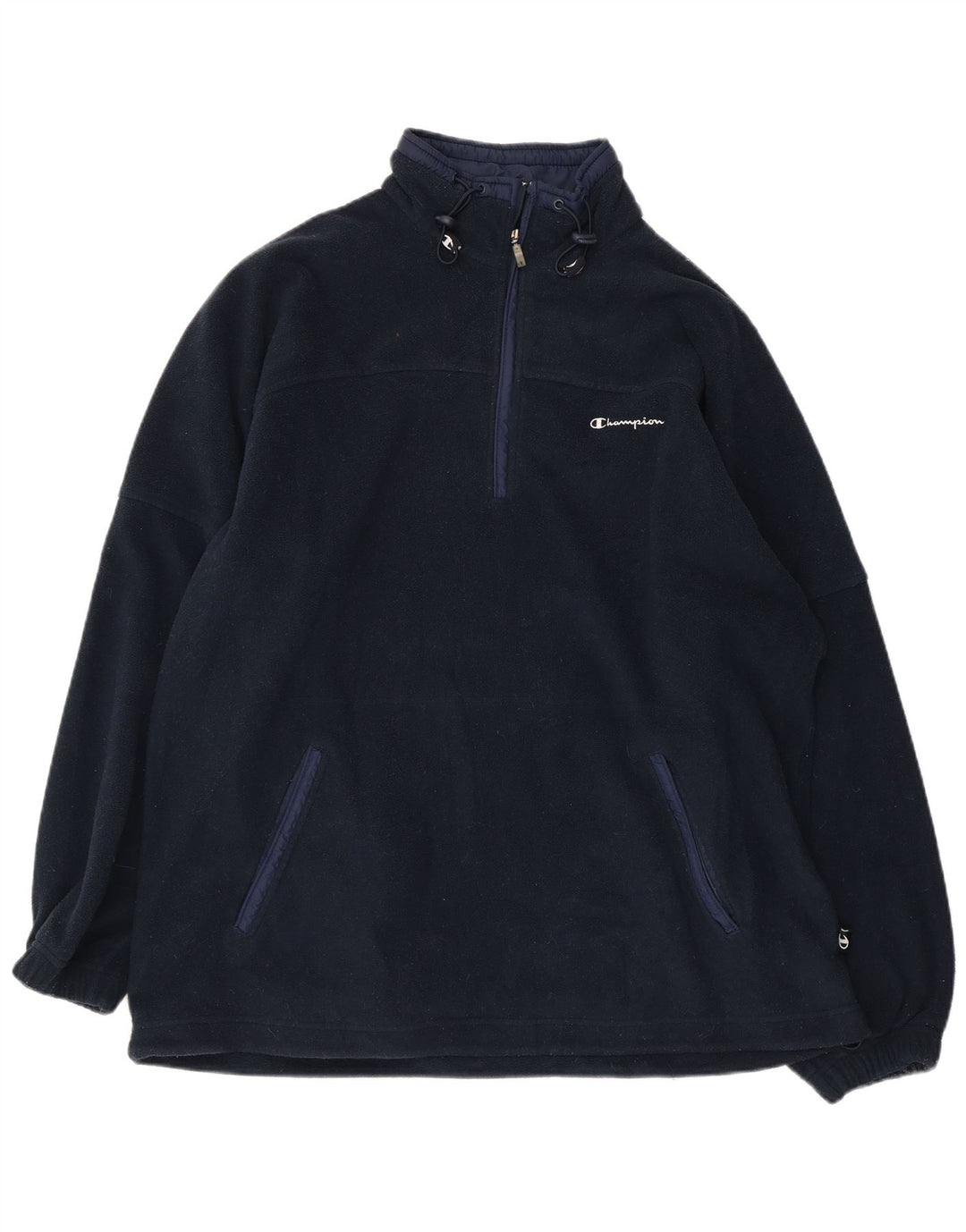 CHAMPION Pull Polaire Col Zippé Homme XL Bleu Marine
