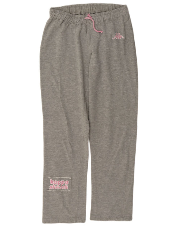 Kappa Pantalon de survêtement graphique pour femme UK 10 Small Gris Moucheté Coton