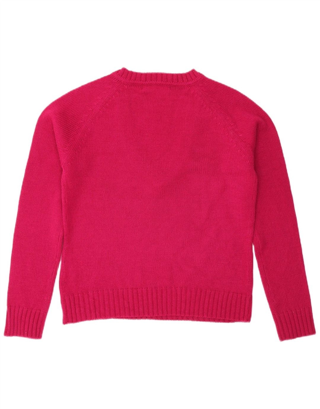 Zara Pull col V pour femme UK 14 Acrylique rose moyen