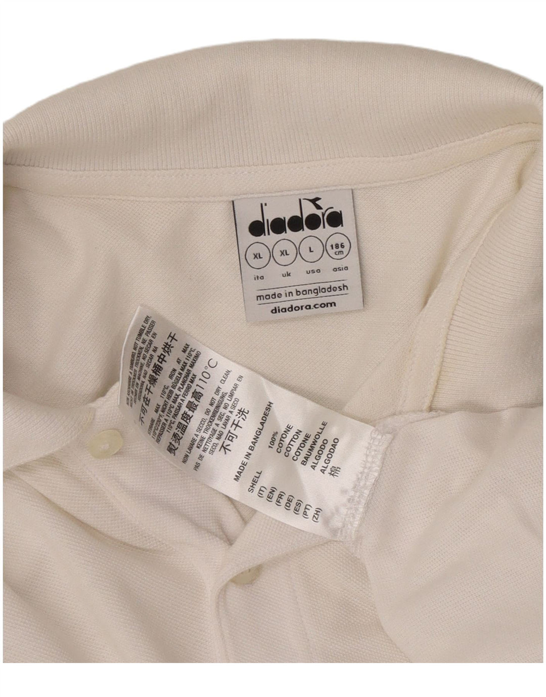 Diadora Polo Homme XL Blanc Coton