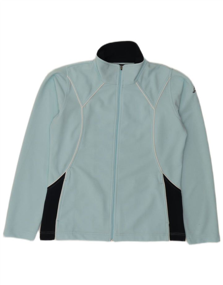 Kappa Veste de survêtement pour femme UK 16 Large Bleu Colorblock Polyester
