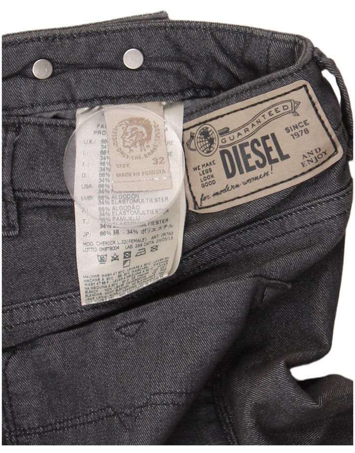 Diesel Jean Droit Femme W32 L26 Gris Coton