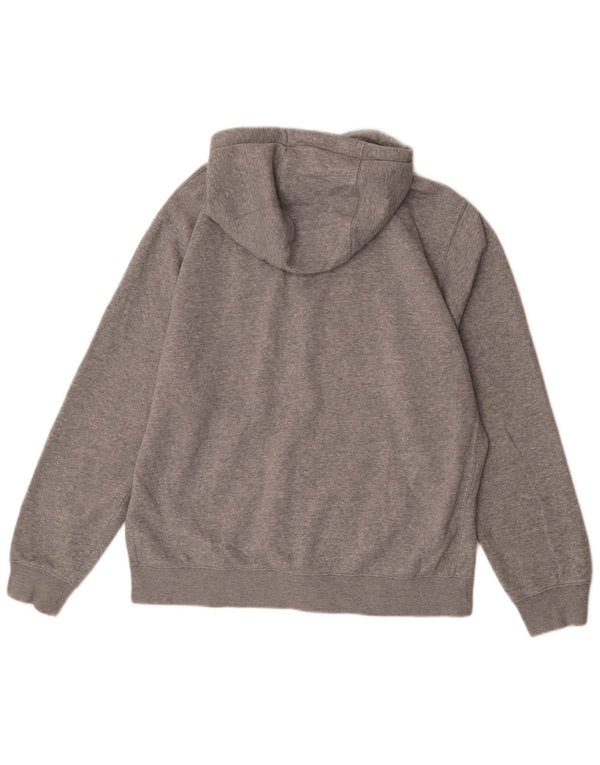 Nike Pull à capuche zippé coupe classique pour homme, grand coton gris
