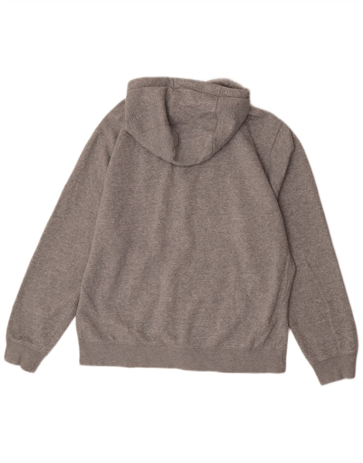 Nike Pull à capuche zippé coupe classique pour homme, grand coton gris