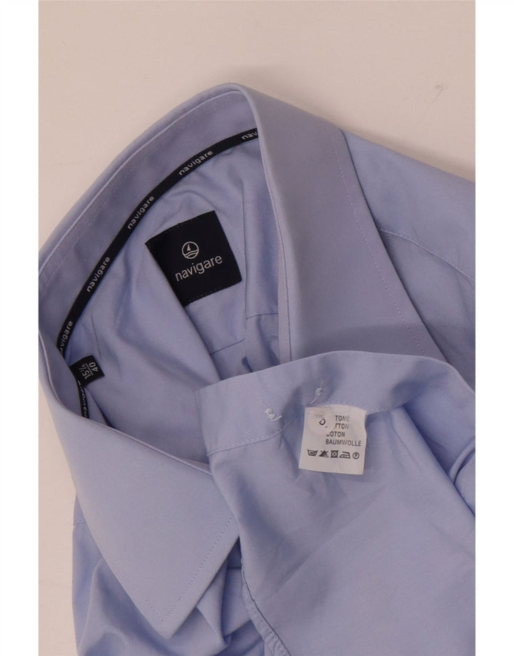 Navigare Chemise Homme Taille 40 15 3/4 Coton Bleu Moyen